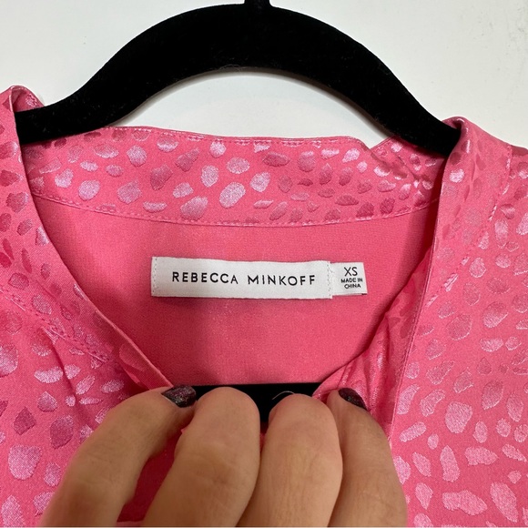 Rebecca Minkoff Ollie Leopard Tiered Dress in Punch Pink - Picture 6 of 11